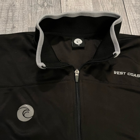 West Coast Goalkeeping Jacket Full Zip Unisex Medium Adult Black & Gray - Picture 2 of 5
